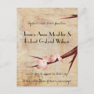 Rustic Cherry Blossom - Wedding Invitation 2