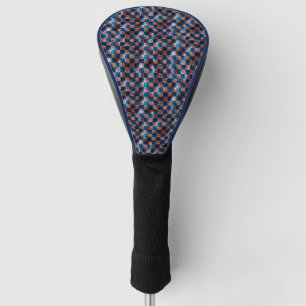 Rustic chess in the form of crossed scratches golf head cover