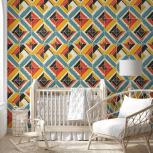 Rustic Chevron Mosaic Wallpaper