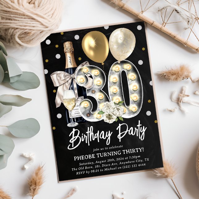 Rustic Chic 30th Birthday Invitation (Creator Uploaded)