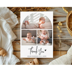 Rustic Chic Baby Shower Thank You Photo Postcard
