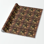 rustic chic barn wood texas star western wedding wrapping paper<br><div class="desc">rustic chic barn wood texas star western wedding invitation suite.  This product line also come with matching Texan wedding Save The Date card and magnet,  western country wedding favours.</div>