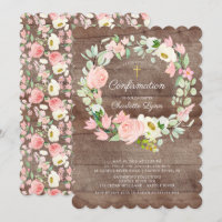 Rustic Chic Blush Pink Floral Confirmation