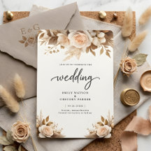 Rustic Chic Boho Blush Floral Wedding