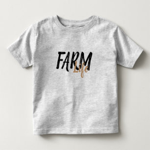 rustic chic FARM LIFE in script Toddler T-Shirt