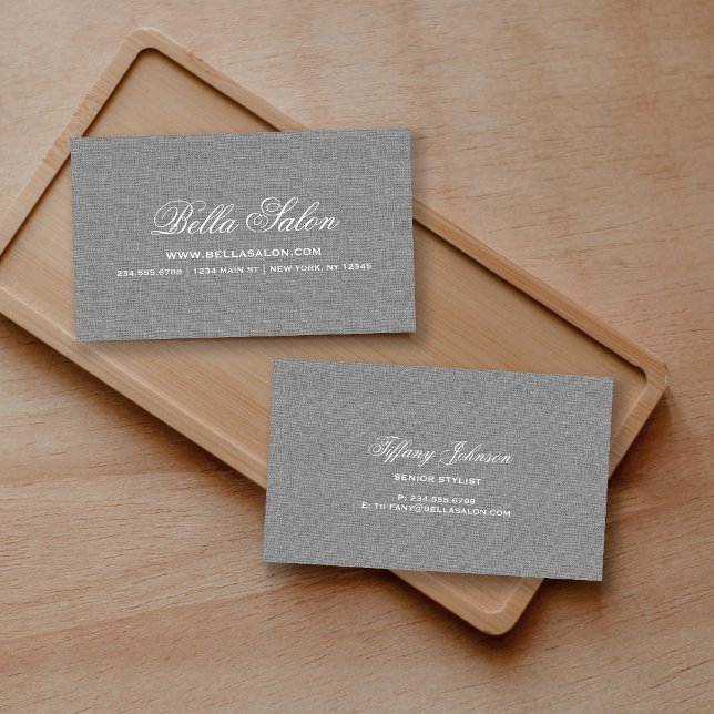 Rustic Chic Faux Burlap Business Card (Creator Uploaded)