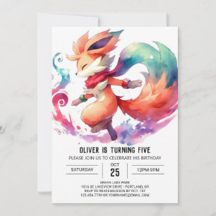 Rustic Chic Fox Birthday Invitation