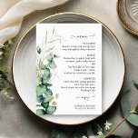 Rustic Chic Greenery Wedding Menu Card<br><div class="desc">Get ready to be mesmerised by our breathtaking greenery wedding suite! Featuring exquisite illustrations of eucalyptus leaves and complemented by striking elegant calligraphy, this suite is the ultimate finishing touch for your enchanting garden-themed wedding. If you're looking for something extra or have a special request in mind, don’t hesitate to...</div>