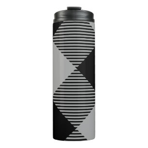 Rustic Chic Grey & White Plaid Thermal Tumbler