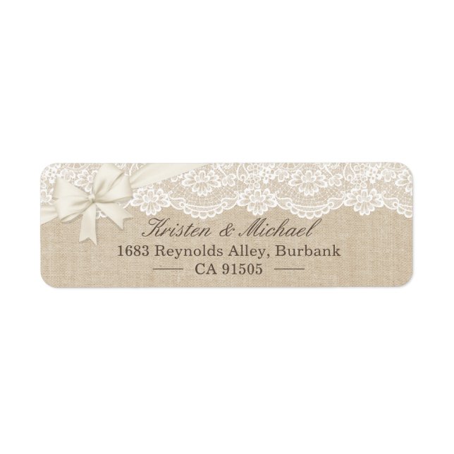 Rustic Chic Ivory Burlap Lace Ribbon (Front)