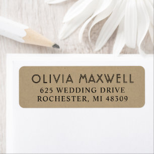 Rustic Chic Kraft Black Art Deco Wedding