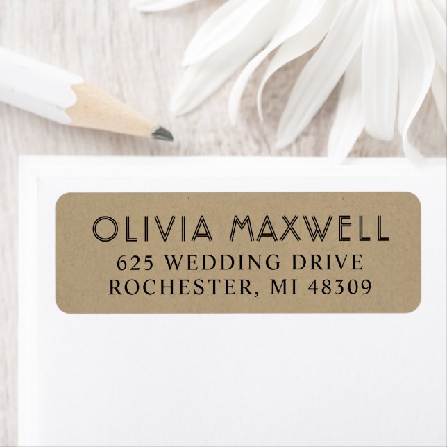 Rustic Chic Kraft Black Art Deco Wedding (Insitu)