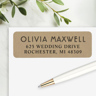Rustic Chic Kraft Black Art Deco Wedding