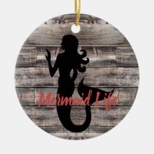 rustic chic MERMAID design style Ceramic Tree Decoration