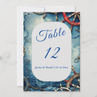 Rustic Chic Nautical Wedding Table Number