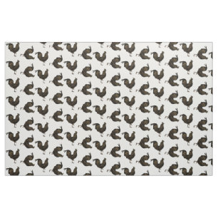 Rustic Chic Rooster Chinese New Year 2017 Fabric