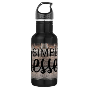 rustic chic SIMPLY BLESSED in script 532 Ml Water Bottle