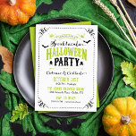 Rustic Chic Spooktacular Halloween Party Invitation<br><div class="desc">Modern vintage chic Halloween costume party invitation design with rustic typography and a cute dotted border with vintage scroll corner details. Cute bats and skull graphics complete the design. Add your party details to create a custom one of a kind invitation. Click the CUSTOMIZE IT button to customise fonts, move...</div>