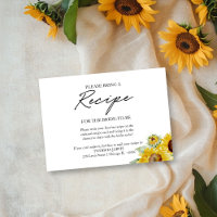 Rustic Chic Sunflower Bridal Shower Recipe Request