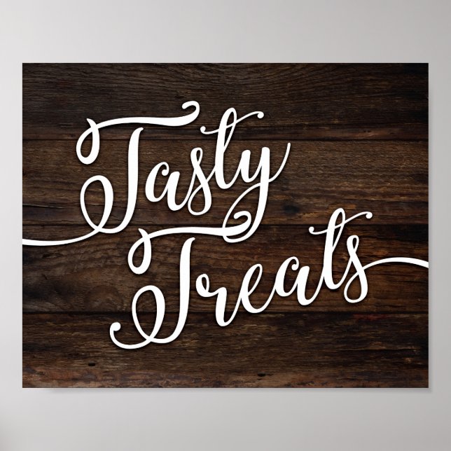 Rustic Chic TASTY TREATS Sign Print (Front)