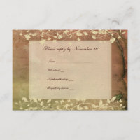 Rustic Chic Warm Colours rsvp with envelopes