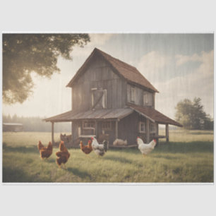 Rustic Chicken Decouapge 18lbs Tissue Paper