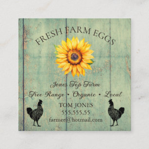 Rustic Chicken Egg Farmer Business Card   Poultry 
