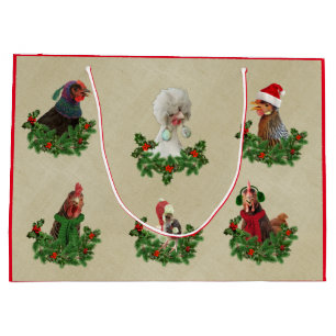 Rustic Chicken Holiday Gift Bag