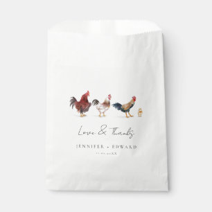 Rustic Chicken Rooster Wedding Favour Bags
