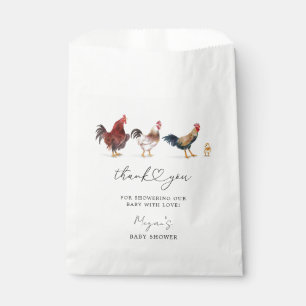 Rustic Chicken Theme Baby Shower Favour Bags