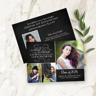Rustic Christian Graduation Announcement Verse