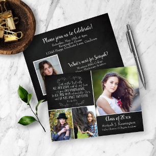 Rustic Christian Graduation Bible Verse Photo Invitation