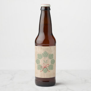 Rustic Christmas Beer Bottle Label