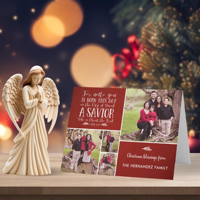 Rustic Christmas Bible Verse Holiday Photo (Rustic Christmas Bible Verse Holiday Photo Card with Digital Download Option)