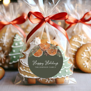 Rustic Christmas  Classic Round Sticker