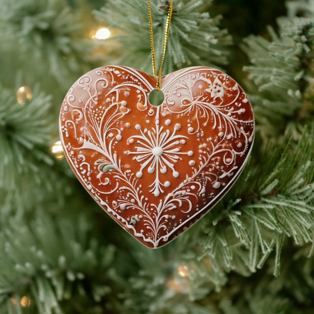 Rustic Christmas Cookie Decorated Holiday Ceramic Tree Decoration (Tree)