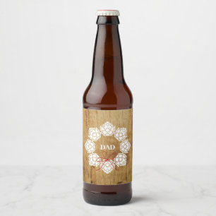 Rustic Christmas Dad Beer Bottle Label