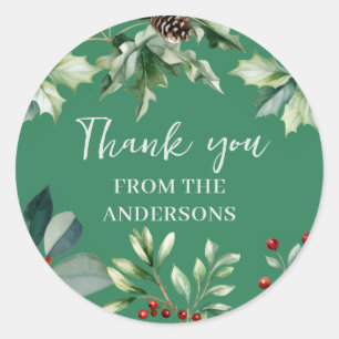 Rustic Christmas Favour Stickers
