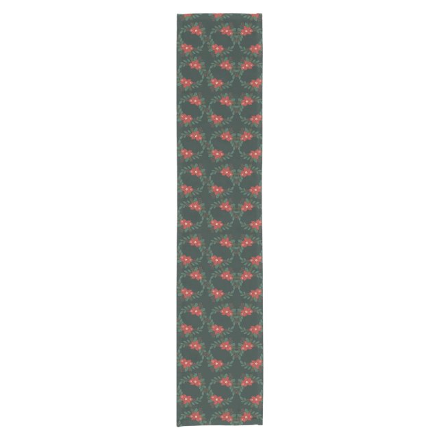 Rustic Christmas Floral Table Runner  (Front)