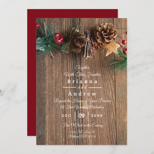  Rustic Christmas Garland Star Cinnamon Wedding (Front/Back)