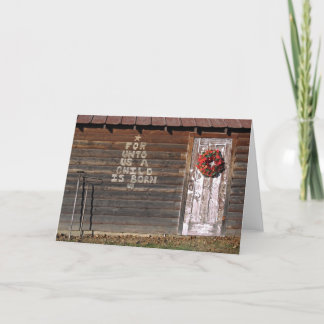 Rustic Christmas Graffiti Holiday Card