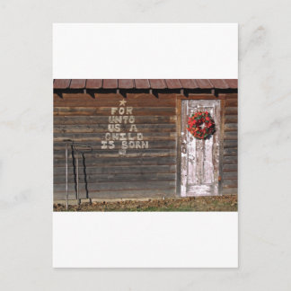 Rustic Christmas Graffiti Holiday Postcard