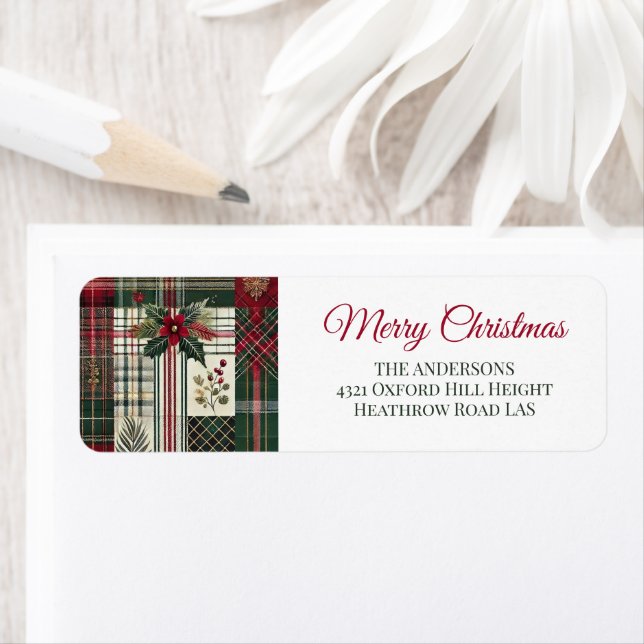 Rustic Christmas Green Plaid Tartan Pattern  (Insitu)
