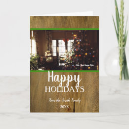 Rustic Christmas Holiday Retro Inspired Card