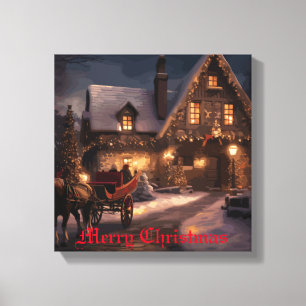 Rustic Christmas Magic Canvas Print