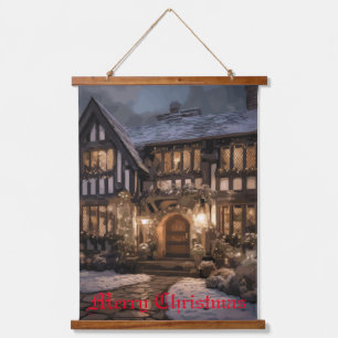 Rustic Christmas Magic Hanging Tapestry