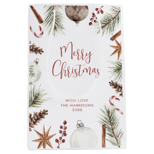 Rustic Christmas  Medium Gift Bag