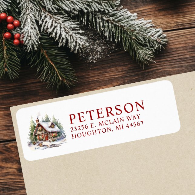 Rustic Christmas New Home Return Address (Creator Uploaded)