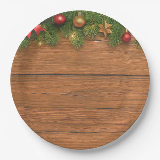 Rustic Christmas Paper Plate – Festive Holiday