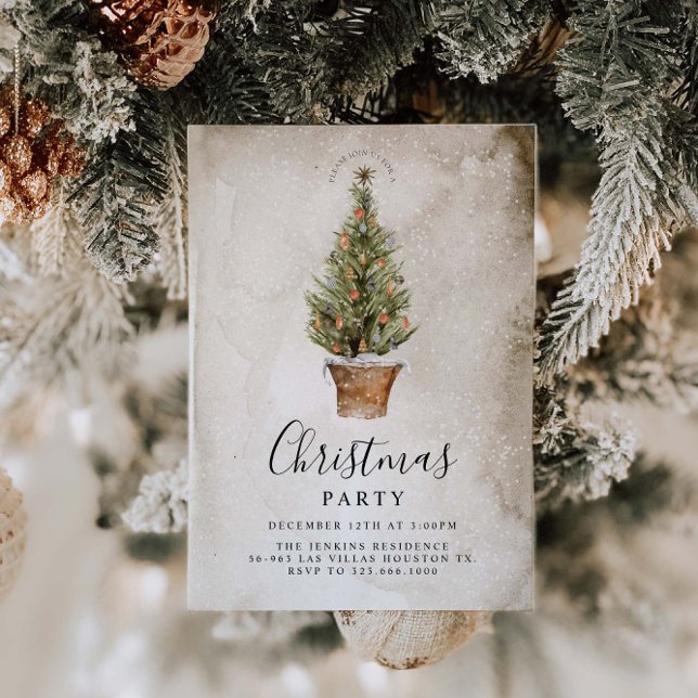 Rustic Christmas Party Invitation (Creator Uploaded)